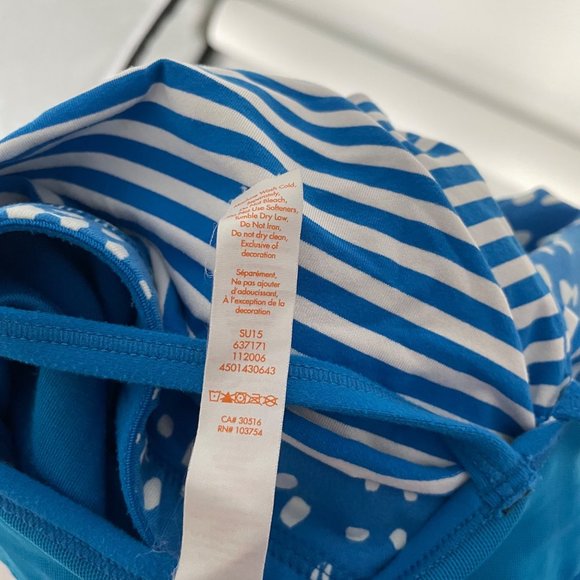 Lucy Activewear Blue Striped Workout Tank Top with Built in Bra Med Women's - Picture 12 of 12